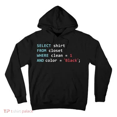 Programmer SQL Query Geek Database Coding Tall Hoodie