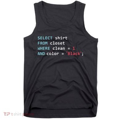 Programmer SQL Query Geek Database Coding Tank Top