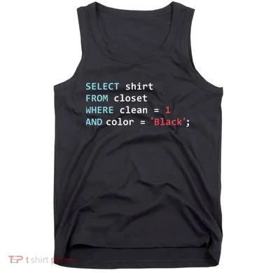 Programmer SQL Query Geek Database Coding Tank Top