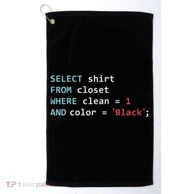 Programmer SQL Query Geek Database Coding Golf Towel