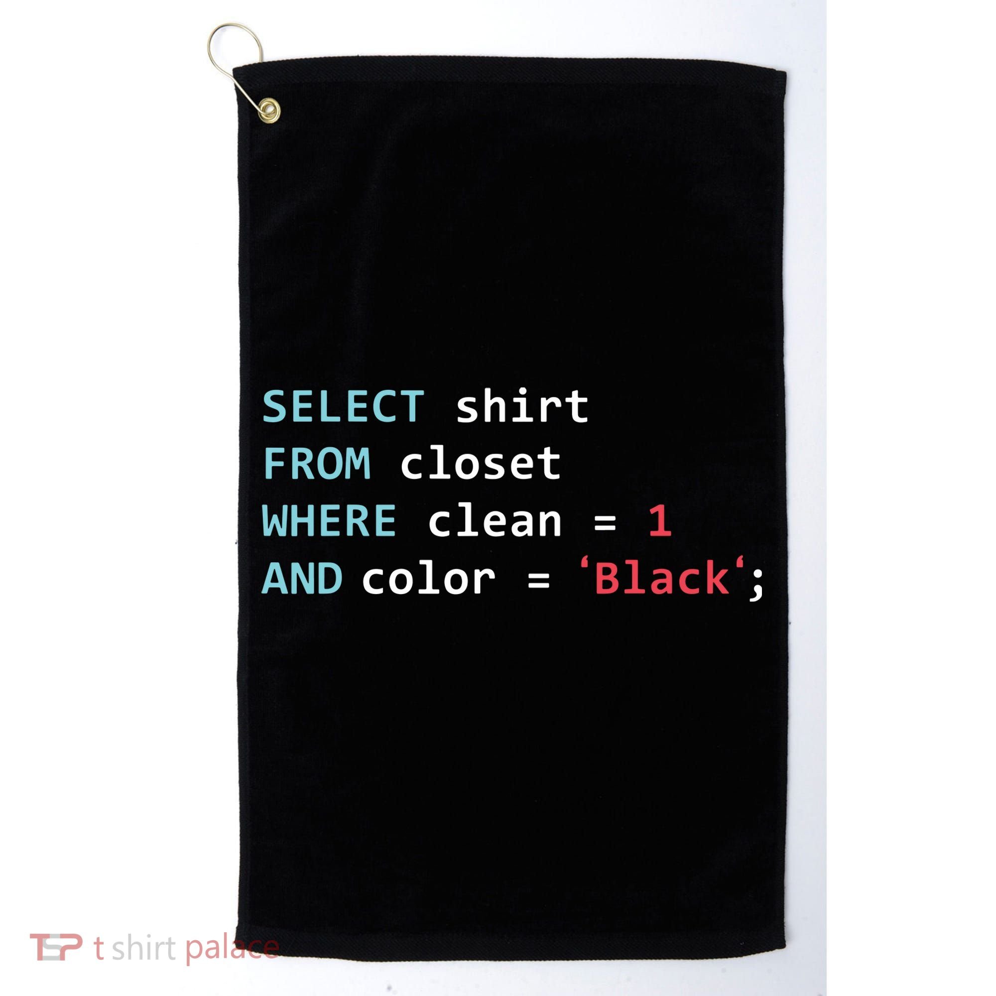 Programmer SQL Query Geek Database Coding Golf Towel