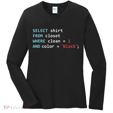 Programmer SQL Query Geek Database Coding Women's Long Sleeve Shirt