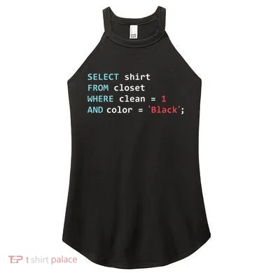 Programmer SQL Query Geek Database Coding Women's Perfect Tri Rocker Tank