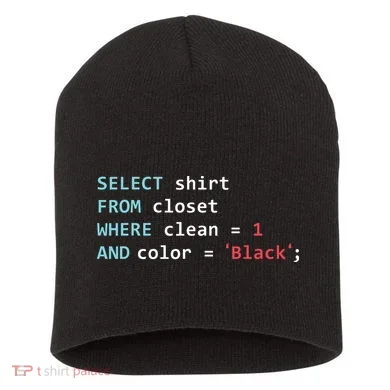 Programmer SQL Query Geek Database Coding Short Acrylic Beanie