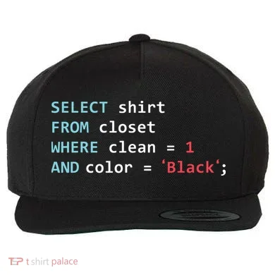 Programmer SQL Query Geek Database Coding Wool Snapback Cap