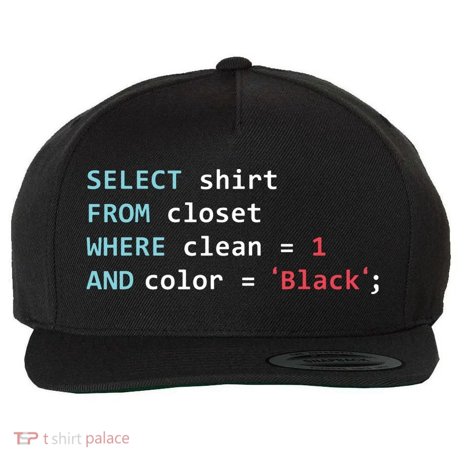 Programmer SQL Query Geek Database Coding Wool Snapback Cap