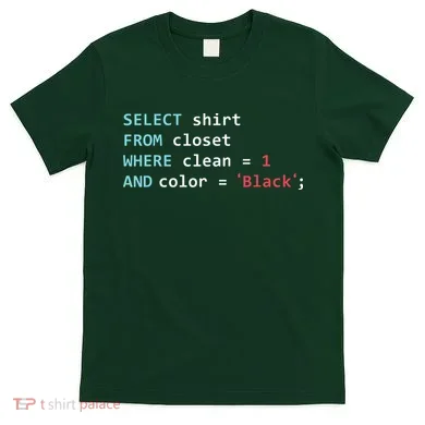 Programmer SQL Query Geek Database Coding T-Shirt