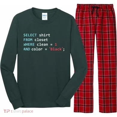 Programmer SQL Query Geek Database Coding Long Sleeve Pajama Set