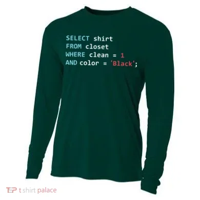 Programmer SQL Query Geek Database Coding Cooling Performance Long Sleeve Crew
