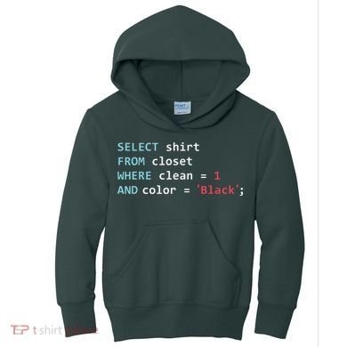 Programmer SQL Query Geek Database Coding Kids Hoodie