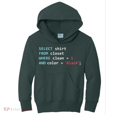 Programmer SQL Query Geek Database Coding Kids Hoodie