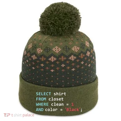 Programmer SQL Query Geek Database Coding The Baniff Cuffed Pom Beanie