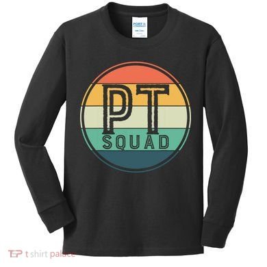 PT Squad Retro Physical Therapy Kids Long Sleeve Shirt