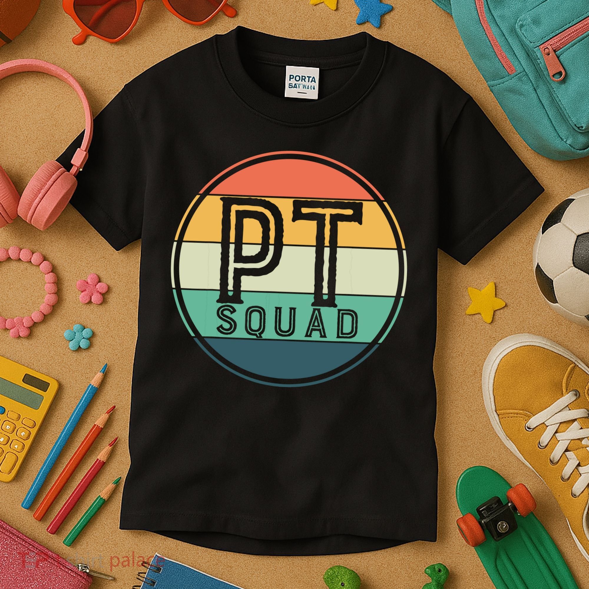 PT Squad Retro Physical Therapy Kids T-Shirt