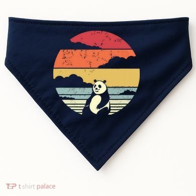 Panda Shirts Retro Style USA-Made Doggie Bandana
