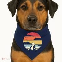 Panda Shirts Retro Style USA-Made Doggie Bandana thumb 1