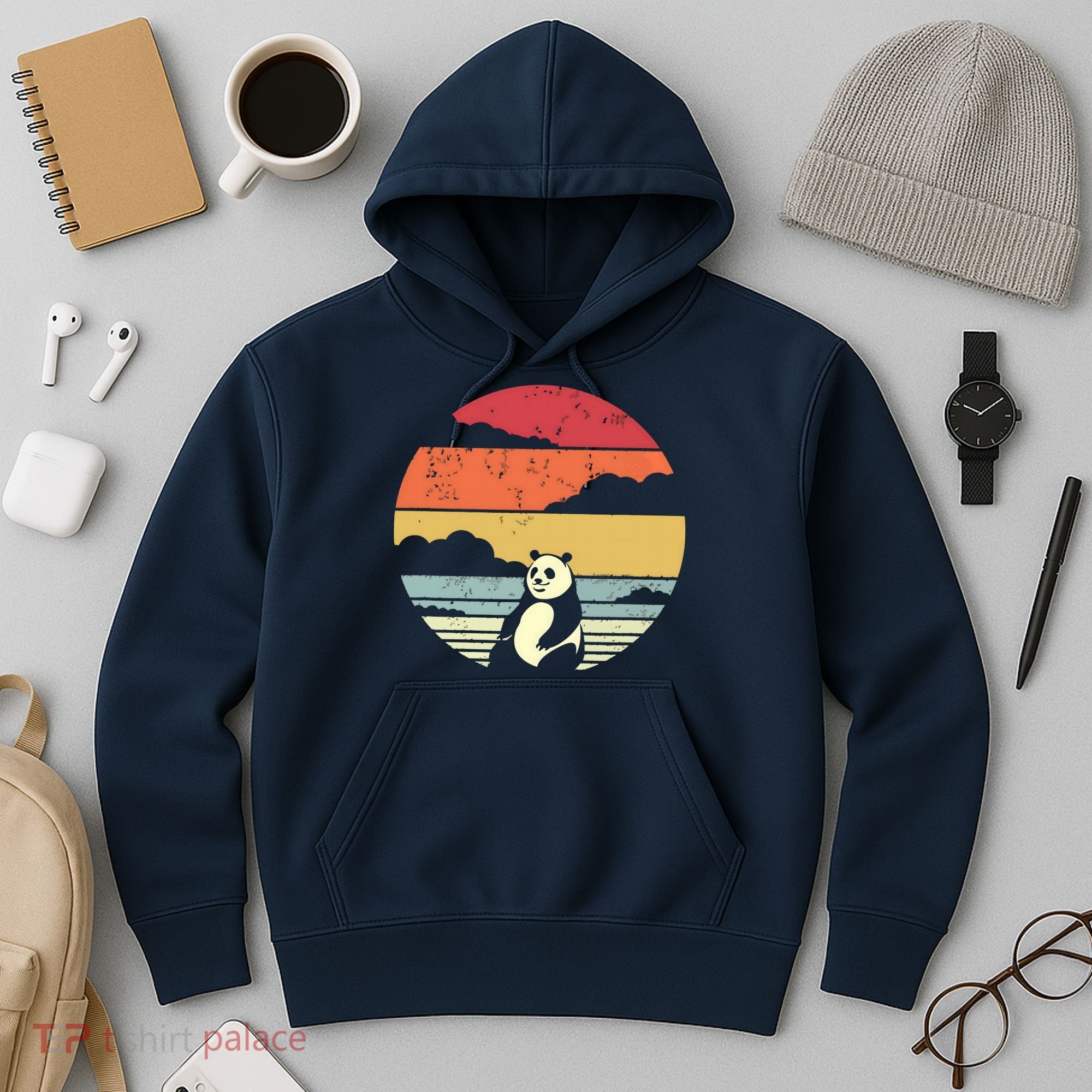 Panda Shirts Retro Style Hoodie