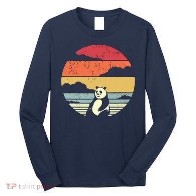 Panda Shirts Retro Style Long Sleeve Shirt