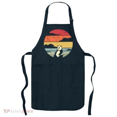 Panda Shirts Retro Style Apron