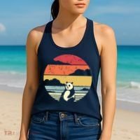 Panda Shirts Retro Style Women's Tank Top thumb 2