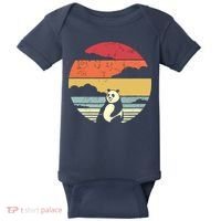 Panda Shirts Retro Style Baby Bodysuit thumb 0