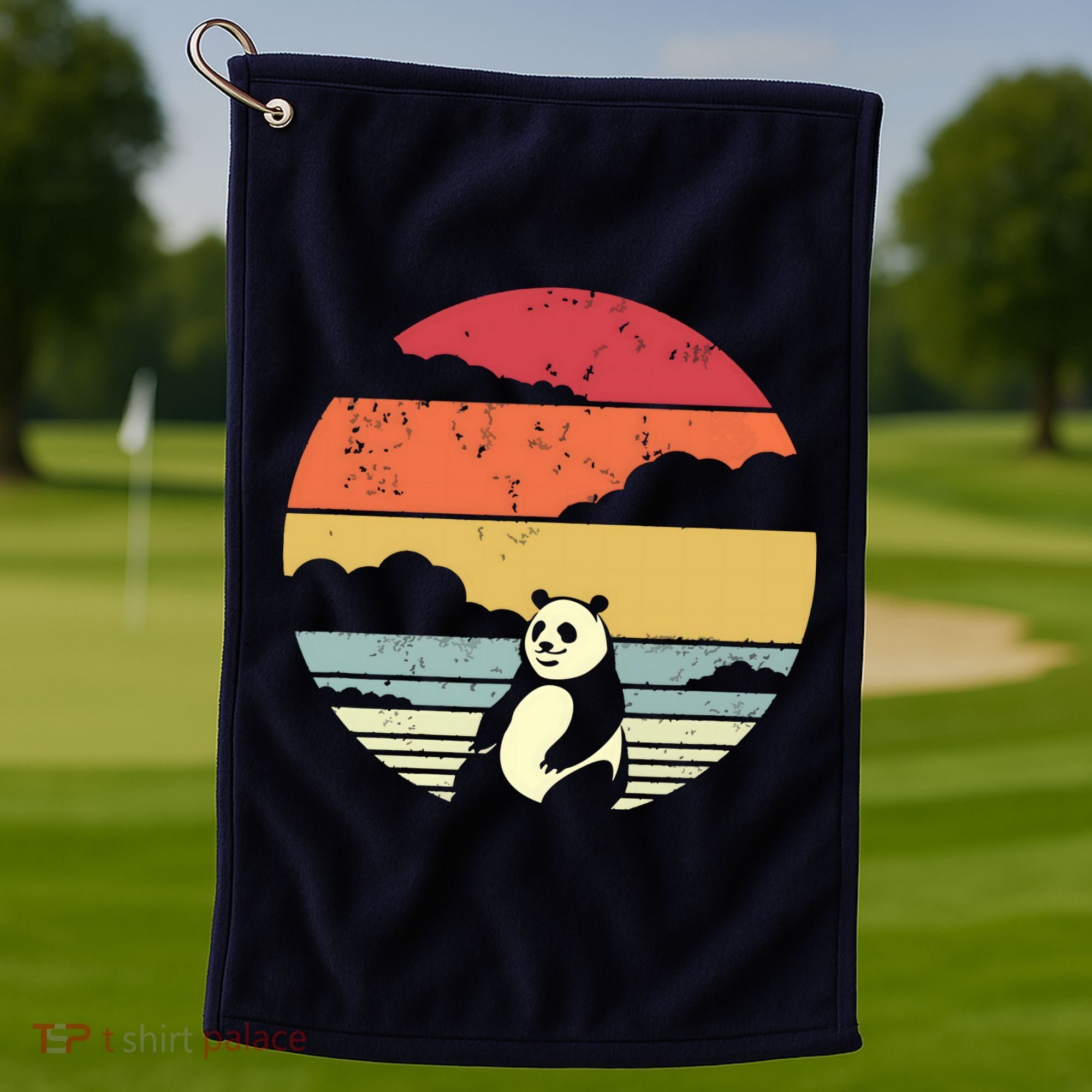 Panda Shirts Retro Style Golf Towel