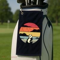 Panda Shirts Retro Style Golf Towel thumb 2