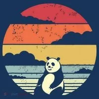 Panda Shirts Retro Style Women's Long Sleeve Shirt thumb 2