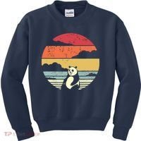 Panda Shirts Retro Style Kids Sweatshirt thumb 0
