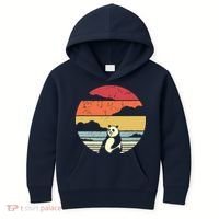 Panda Shirts Retro Style Kids Hoodie thumb 0