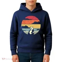Panda Shirts Retro Style Kids Hoodie thumb 4