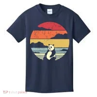 Panda Shirts Retro Style Kids T-Shirt thumb 0
