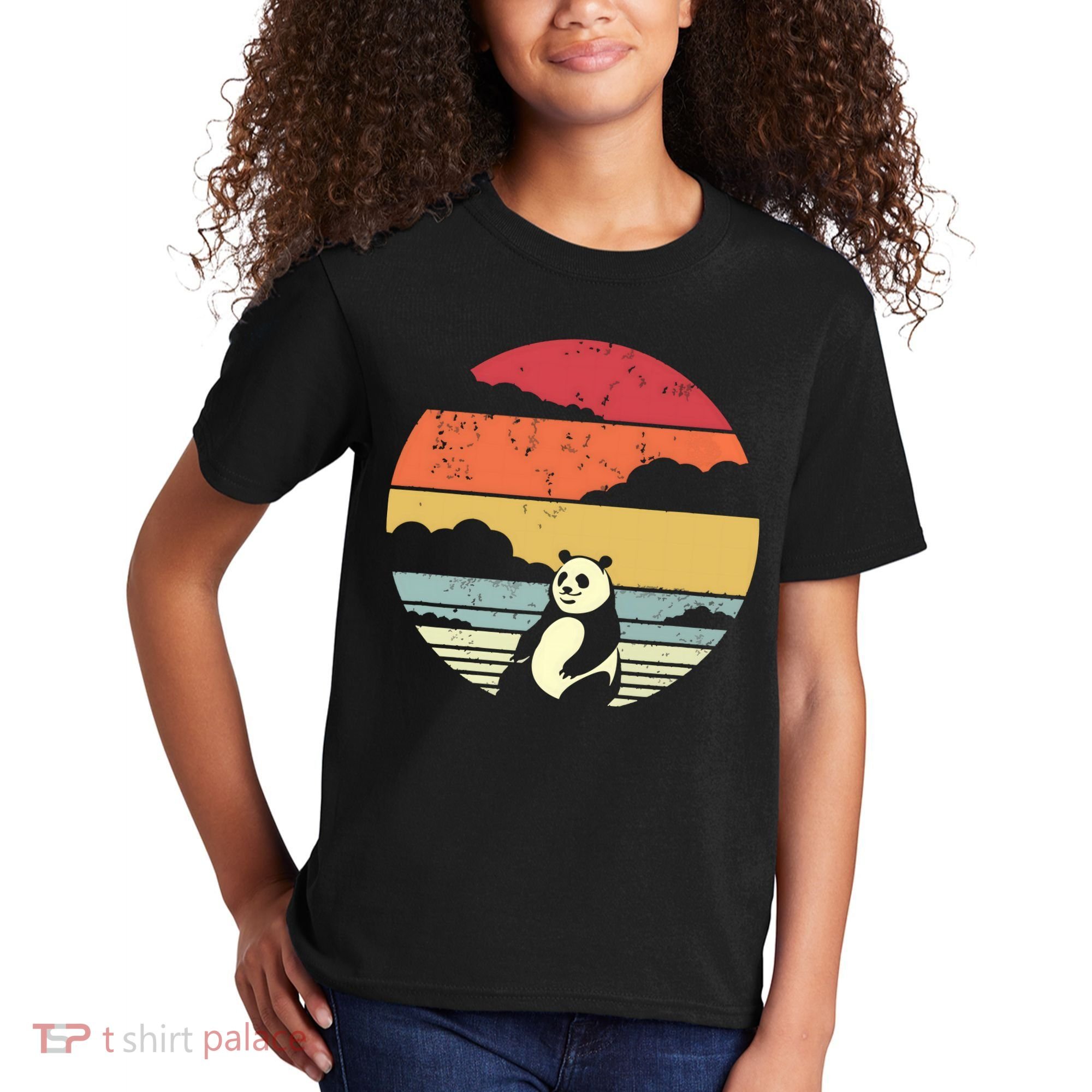Panda Shirts Retro Style Kids T-Shirt