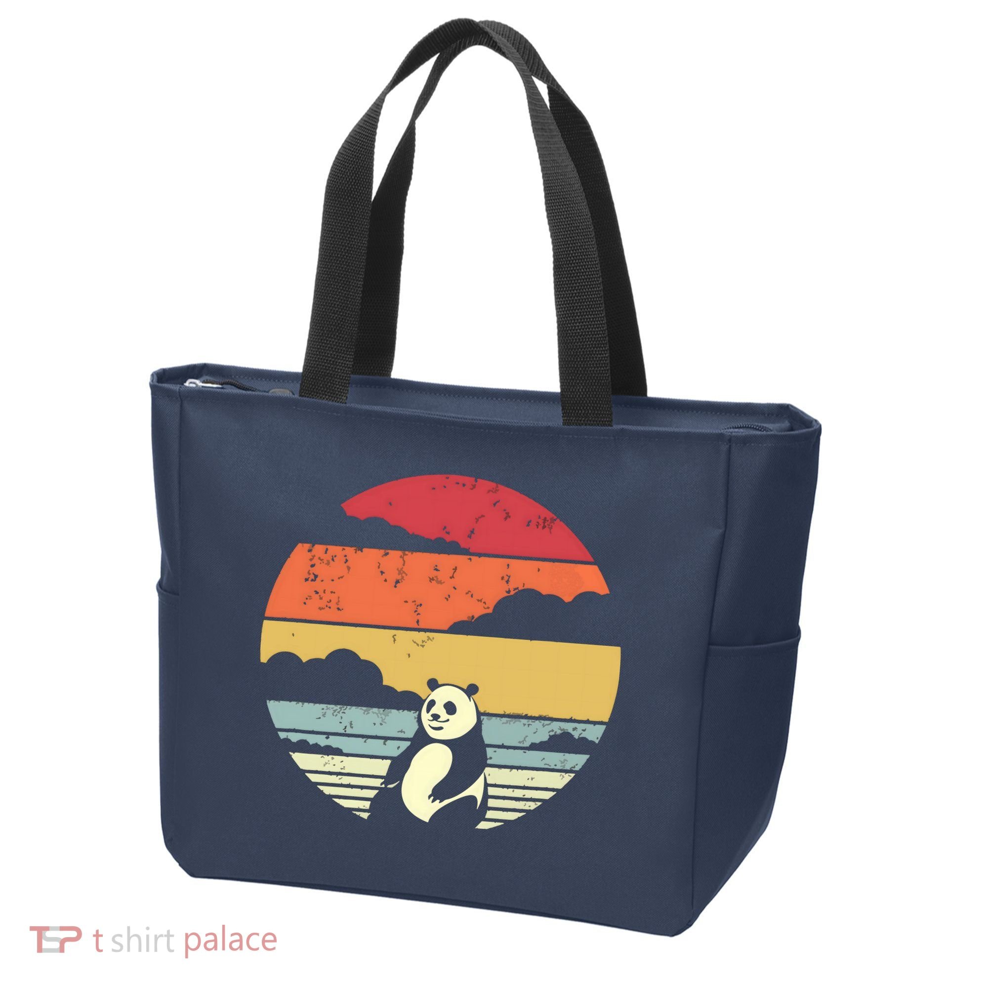 Panda Shirts Retro Style Tote Bag