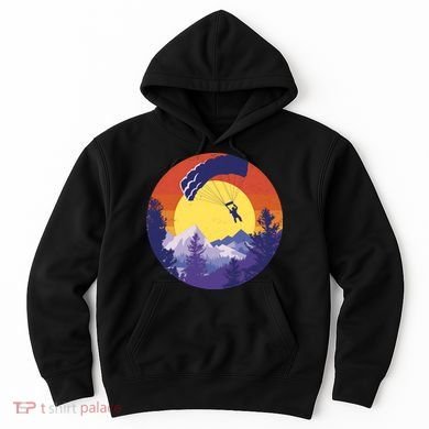 Parachute Skydiving Retro Sunset Hoodie