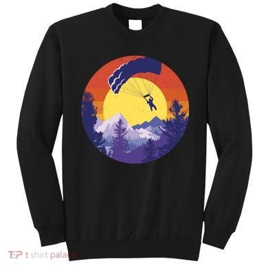 Parachute Skydiving Retro Sunset Sweatshirt