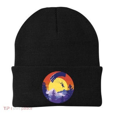 Parachute Skydiving Retro Sunset Beanie