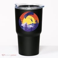 Parachute Skydiving Retro Sunset Tumbler thumb 0