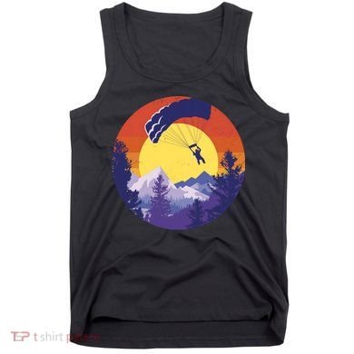 Parachute Skydiving Retro Sunset Tank Top