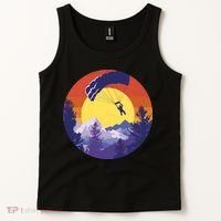Parachute Skydiving Retro Sunset Tank Top thumb 2