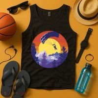 Parachute Skydiving Retro Sunset Tank Top thumb 4