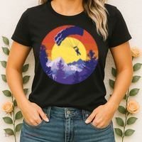 Parachute Skydiving Retro Sunset Women's T-Shirt thumb 2