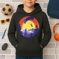 Parachute Skydiving Retro Sunset Kids Hoodie thumb 2