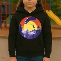 Parachute Skydiving Retro Sunset Kids Hoodie thumb 3