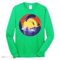 Parachute Skydiving Retro Sunset Long Sleeve Shirt thumb 0