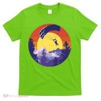 Parachute Skydiving Retro Sunset T-Shirt thumb 0