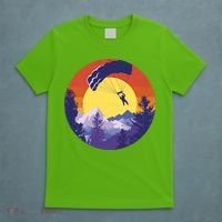 Parachute Skydiving Retro Sunset T-Shirt thumb 5