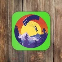 Parachute Skydiving Retro Sunset Coaster thumb 0