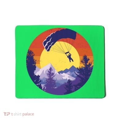 Parachute Skydiving Retro Sunset Mousepad
