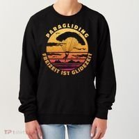 Paraglider Silhouette Retro Sunset Women's Sweatshirt thumb 0